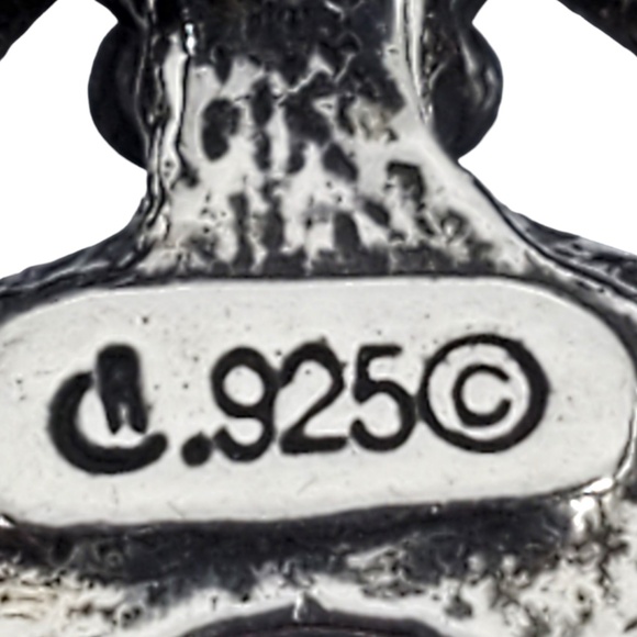 Carolyn Pollack Sterling Silver Turquoise Inlaid Pendant/Enhancer #17103 - Picture 9 of 10